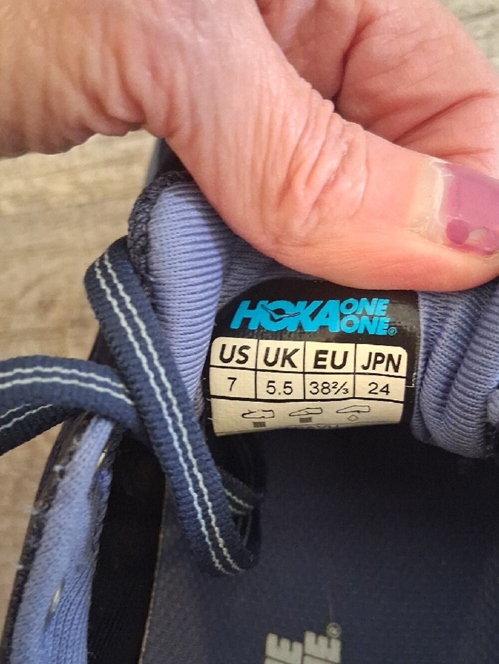 Hoka One One Cavu Womens Size 7 Sneakers blue/pink - Picture 9 of 13